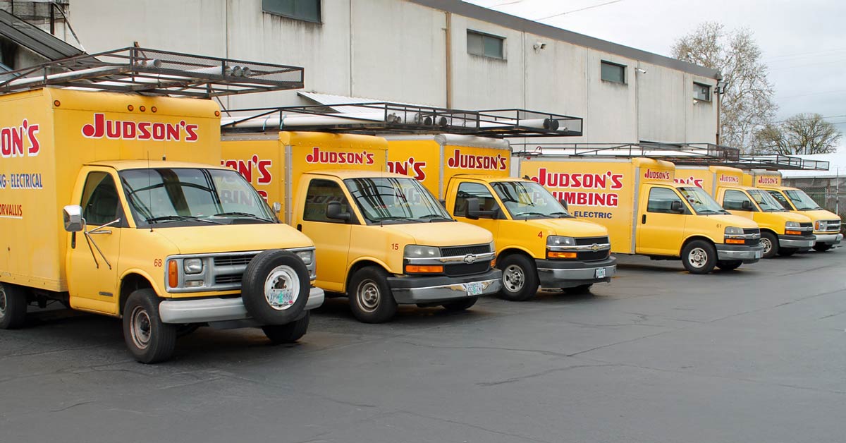 Judson's Trucks are fully stocked and ready for your Plumbing, HVAC, and Electrical Needs.